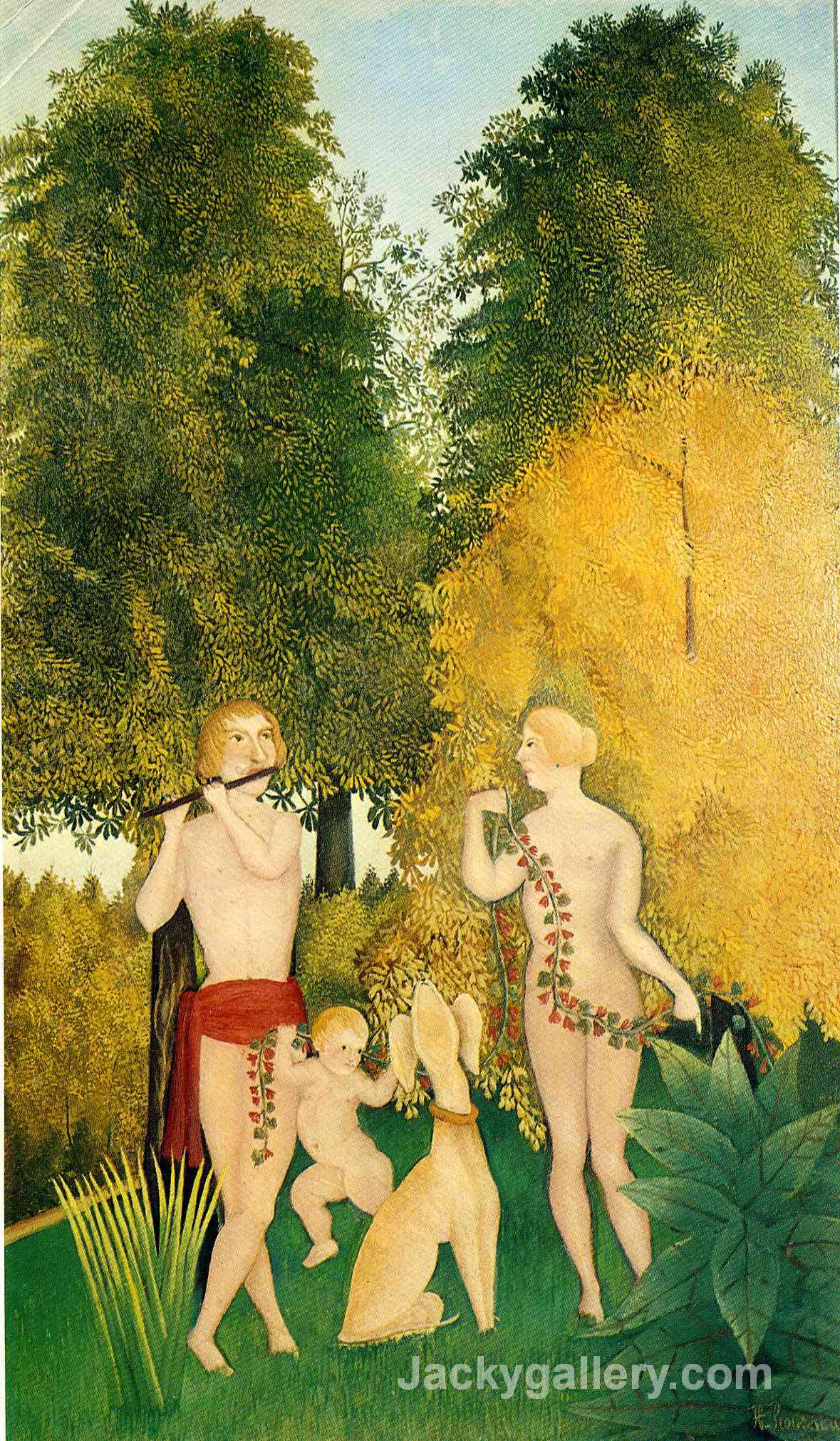 The Happy Quartet by Henri Rousseau paintings reproduction